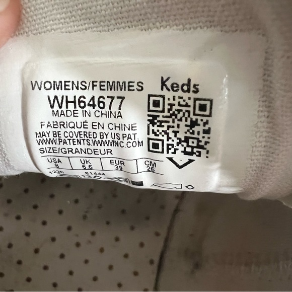 Keds x Kate Spade Ace Flower Appliqué White Sneakers ~ Size 8 - Picture 5 of 12